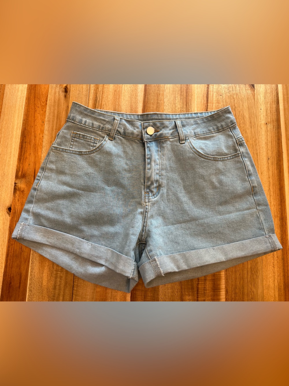 Magritta Denim Shorts for Women Mid Waisted Folded Hem Size Medium - Picture 1 of 7